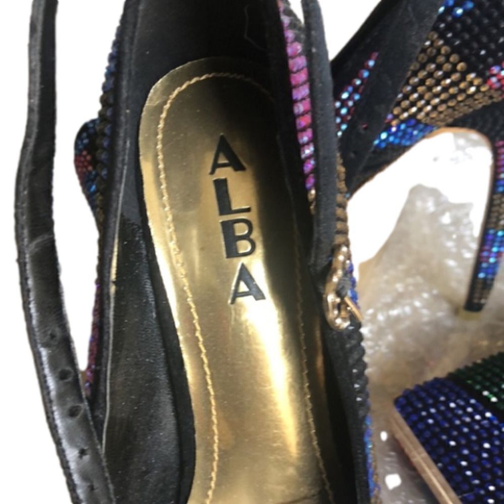 RHINESTONE Colorful Rhinestone Heels! Only The Shoes! ( Clutch Not Including) - Picture 5 of 7